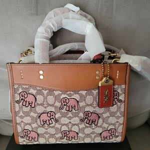 Coach Rogue 25 In Sig Textile Jacquard With Embroidered Elephant Motif C6165